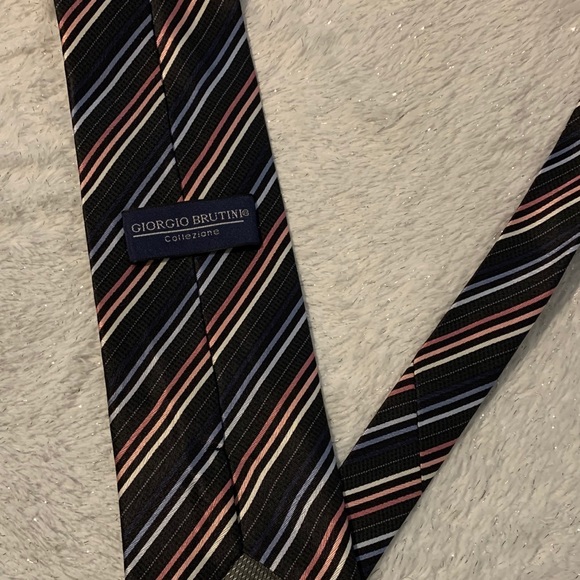 Giorgio Brutini Striped 100% Silk - Picture 4 of 6